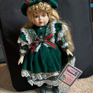 Vanessa Ricardi Green and Red Holiday Doll